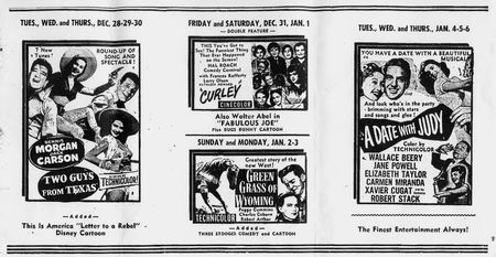 Dewitt Theatre - Old Flyer From Curt Peterson